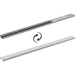 Alcadrain Duschrost OPTION doppelseitig Stahl oder Fliesenverlegung 550 mm