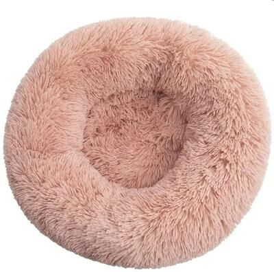 Uplift Essentials Cloud Comfort Anti Anxiety Round Pet Den khaki 35 In