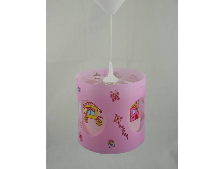 NIERMANN Hängeleuchte Dreh-Pendelleuchte Prinzessin, Kinderzimmer, Kinderlampe , bunt, 1, Ø 25cm H: 27cm, 1 Stk., Leuchten, Der innere Lampenschrim dreht sich sobald das Licht eingeschaltet ist, Hängeleuchte