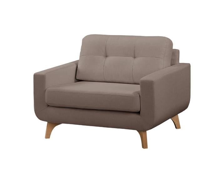 Fauteuil Postville Marron/Latte macchiatto Tissu 118 x 88 x 90cm