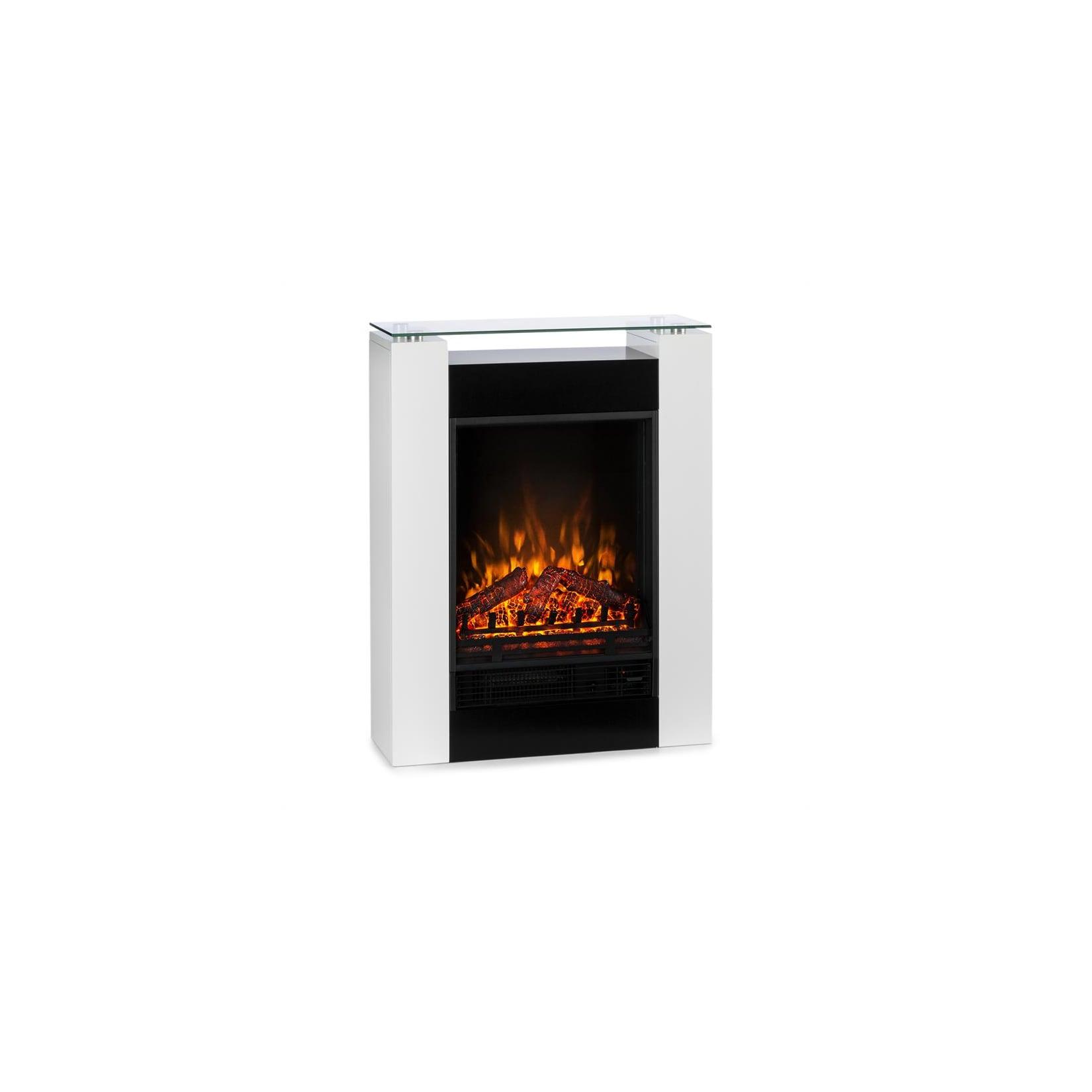 Studio 5 Elektrischer Kamin Heizlüfter 900/1800 W Fernbedienung Weiß