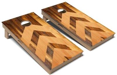 Skip's Garage Treated Oak Arrows Cornhole Board Set