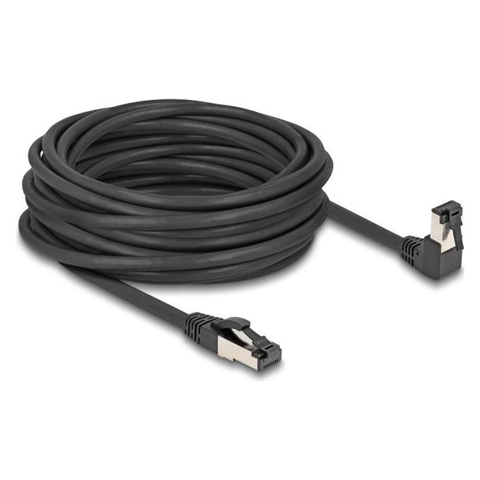 Delock 80449 Patchkabel Cat.8.1 S/FTP unten gewinkelt gerade 10 m (S/FTP, CAT8.1, 10 m) (80449)