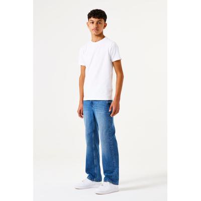 Straight-Jeans GARCIA "Ilyano", Jungen, Gr. 140, N-Gr, blau (medium used 5485), Denim/Jeans, Obermaterial: 100% Baumwolle, straight fit lang, Jeans Straight-Jeans, Etwas niedrigere Leibhöhe