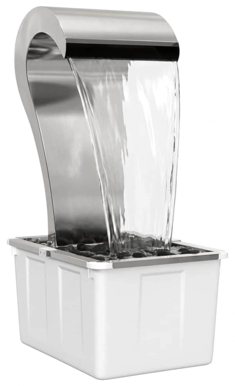 Garten Wasserfall Edelstahl 304 54,5 x 34 x 83 cm Silber