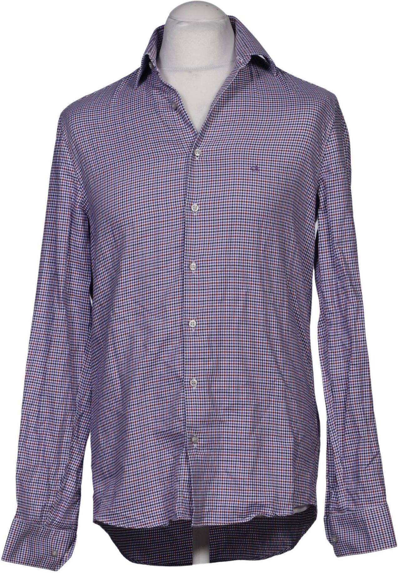 Calvin Klein Herren Hemd, Mehrfarbig, Gr. 39, Baumwolle - Second Hand