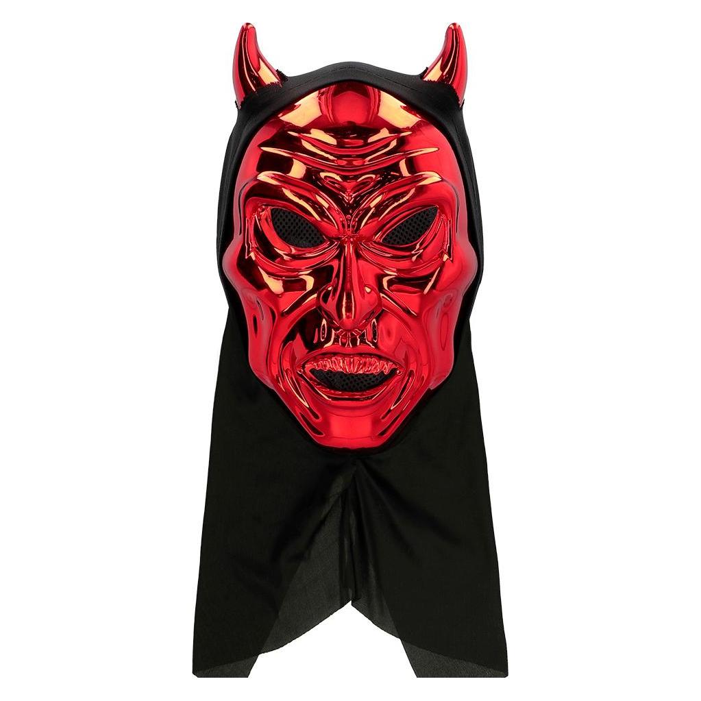 Boland Benelux Maske Schillernder Teufel rot mit Kapuze (72367)