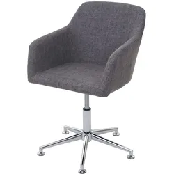 Esszimmerstuhl MCW-A74, Drehstuhl Loungesessel, höhenverstellbar ~ Textil, grau