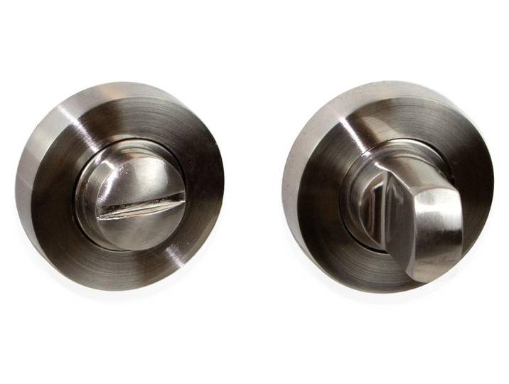 5 jeux rosace de condamnation\, rosace ronde pour porte intérieur\, Ø 35 mm\, Nickel satiné