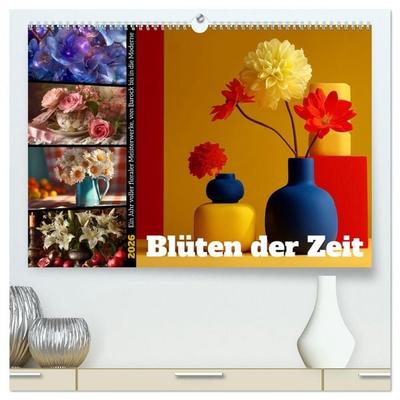 Blüten der Zeit (hochwertiger Premium Wandkalender 2026 DIN A2 quer), Kunstdruck in Hochglanz