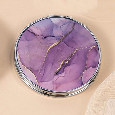 Fusion Finds Vintage Stripe Compact Makeup Mirror Portable Mini Cosmetic Pocket Mirror For Purse Travel b
