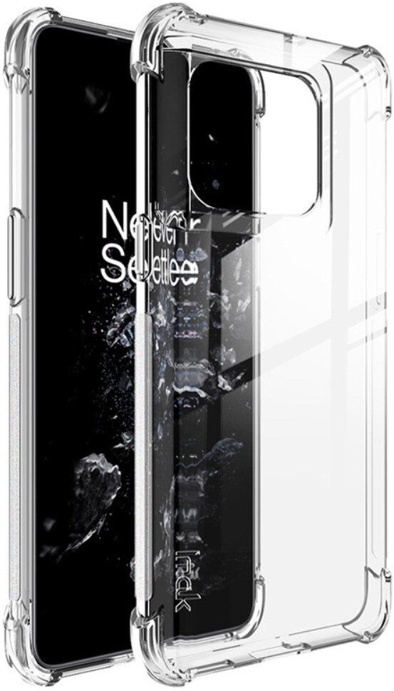 EIDERWOOD OnePlus 10T Fleksibel Plastik Bagside Cover m. Forstærkede Hjørner - Gennemsigtig