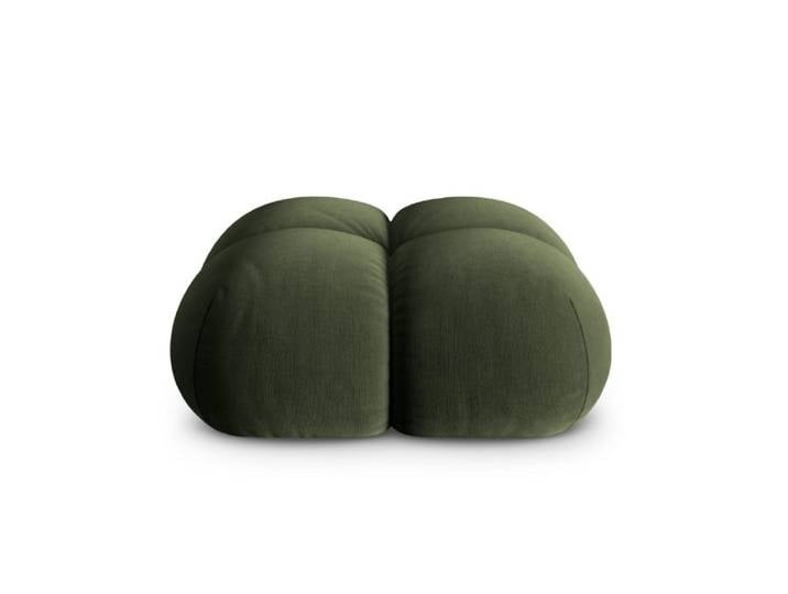 Pouf en velours vert