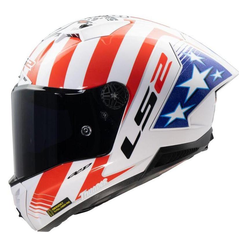 LS2 FF805 THUNDER GP REPLICA BAZ Integralhelm weiss-rot-blau L (L) (168059904)