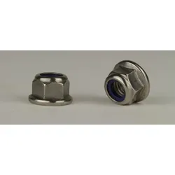 DIN 6926 - Edelstahl A2 - M 6 - Sechskantmuttern mit Flansch, selbstsichernd ohne Sperrverzahnung
