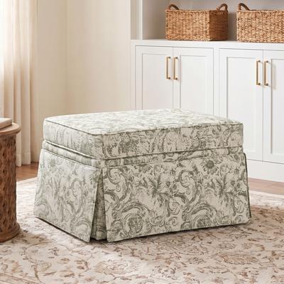 Uixe Skirted Rectangular Flip-Top Storage Ottoman