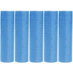 5 Rollen Papier Luftschlangen blau | schwer entflammbar