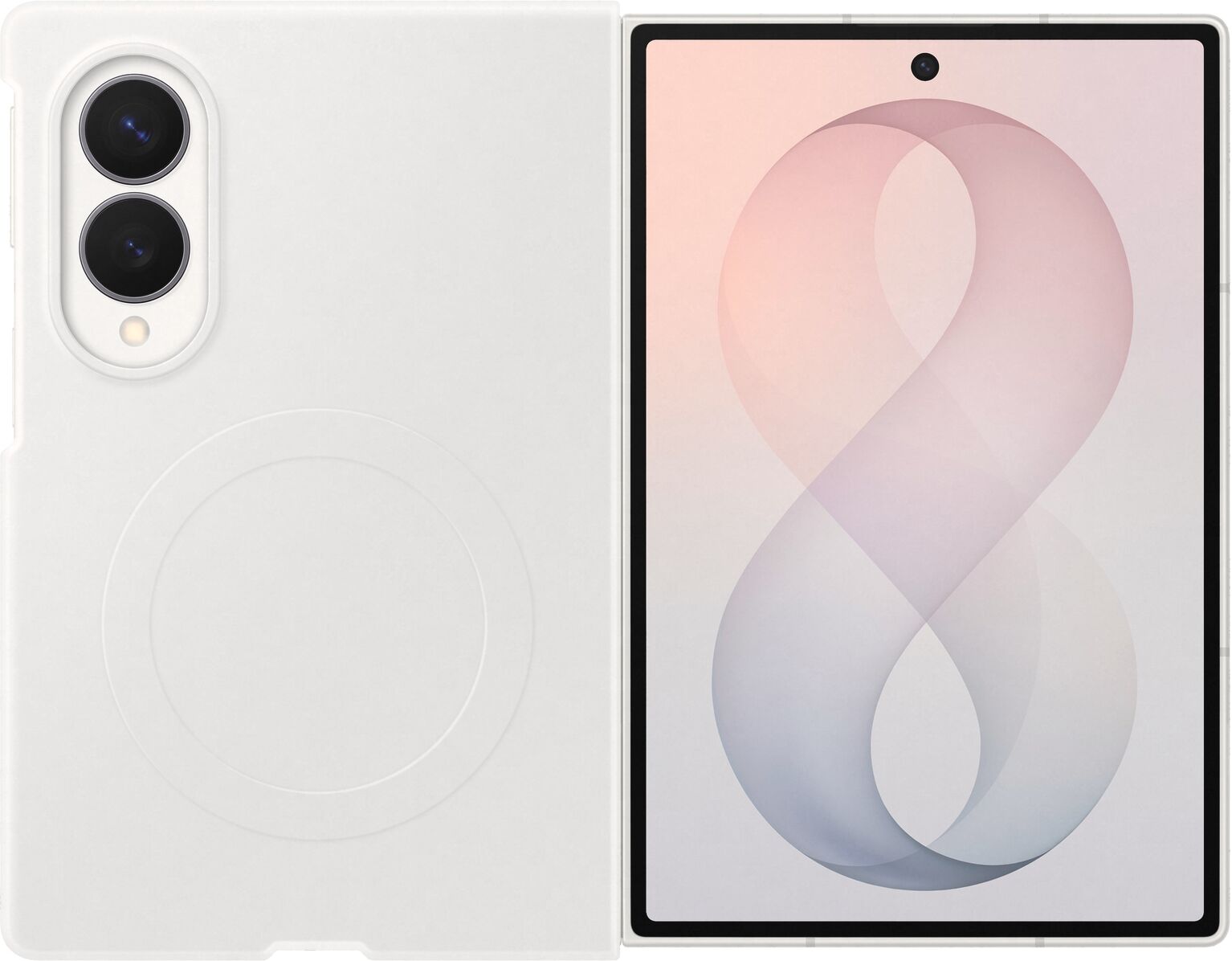 Samsung Smartphone-Hülle "Silicone Magnet Case für Galaxy Fold8", weiß, Smartphones, Hüllen, Backcover, Schutzhülle, Handyschutzhülle, Case, Schutzcase, stoßfest, Smartphone-Hülle