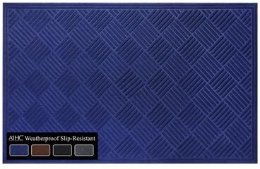 A1 Home Collections All Weather Durable Polypropylene Non Slip Backing Rubber Door Mat
