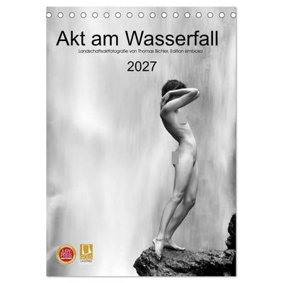 Akt am Wasserfall (Tischkalender 2027 DIN A5 hoch), CALVENDO Monatskalender