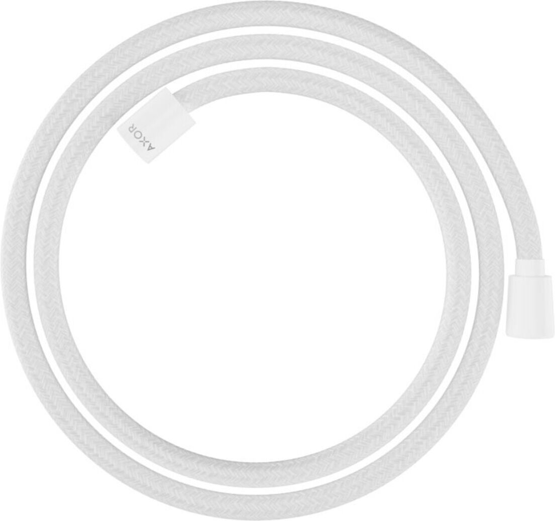 Hansgrohe Textilbrauseschlauch 1600mm, Mut. 1x kon., 1x zyl, mattweiß (28259700)