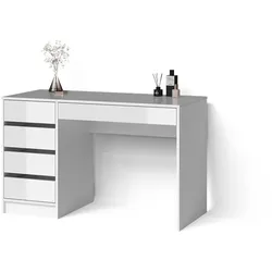 SCHMINKTISCH Imola, Weiß Hochglanz, 120 x 75 cm ohne Spiegel