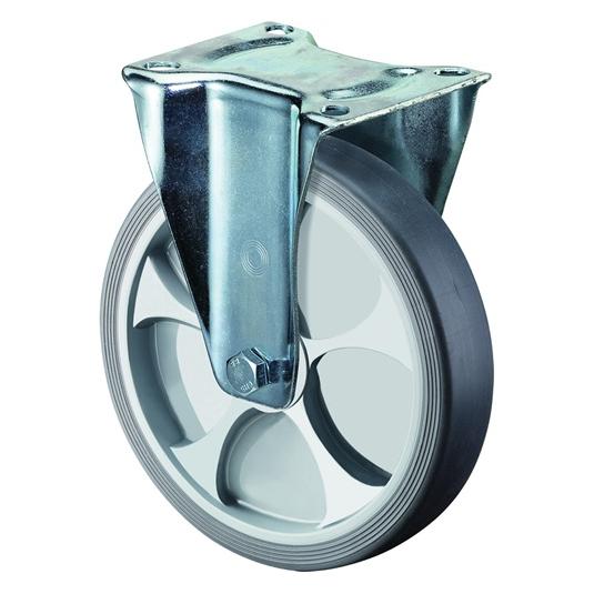 BS Rollen Bockrolle D.250mm Trgf.300kg thermopl.Ku.Platte L135xB110mm (L410.B44.250)
