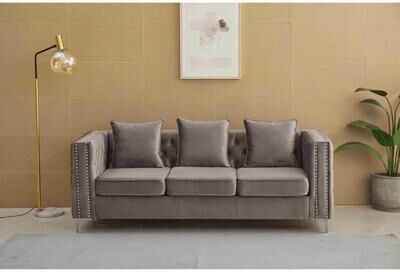 AMERROBIL Velvet Chesterfield Button-tufted Sofa