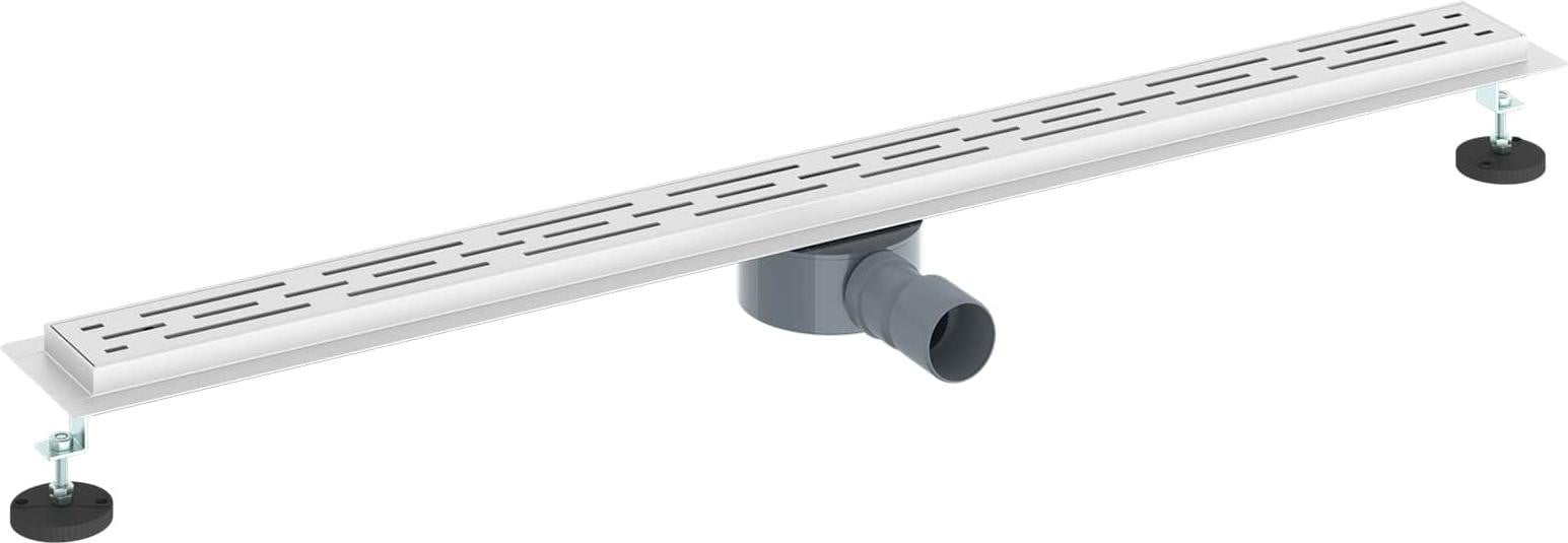 vidaXL Doucheafvoer met strak design en 360 graden sifon, zilver, 100 cm