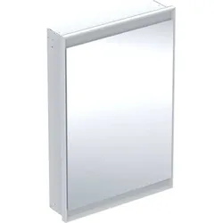 Geberit ONE Spiegelschrank mit ComfortLight, eine Tür, Unterputzmontage,weiß/Aluminium, 60x90cm, 0, 505.800.00.2, Ausführung: Anschlag links