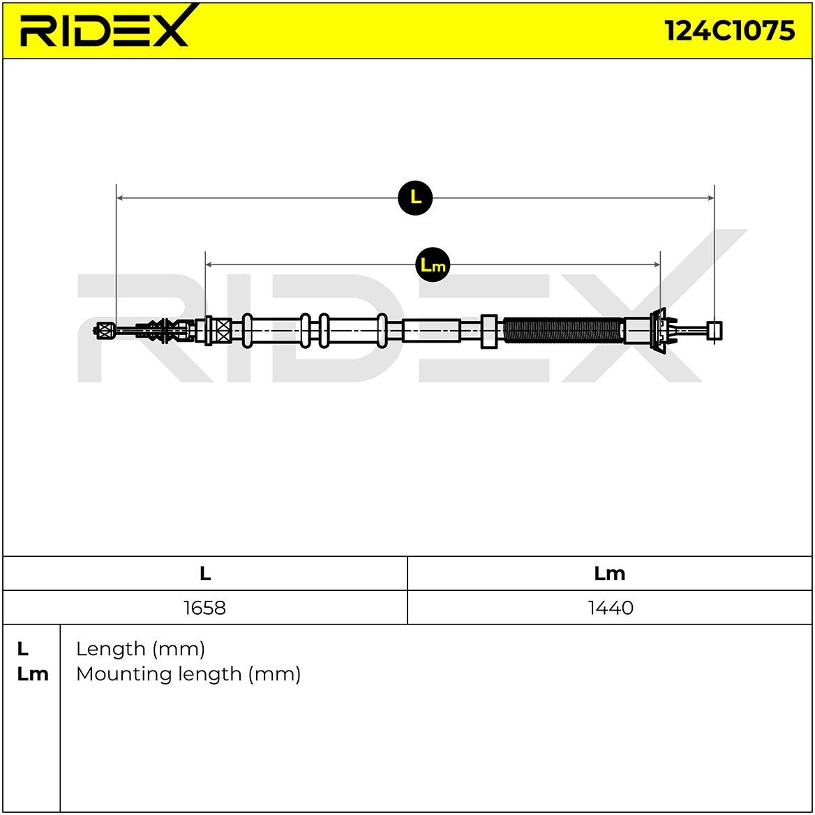 RIDEX 124C1075 Handbrake cable