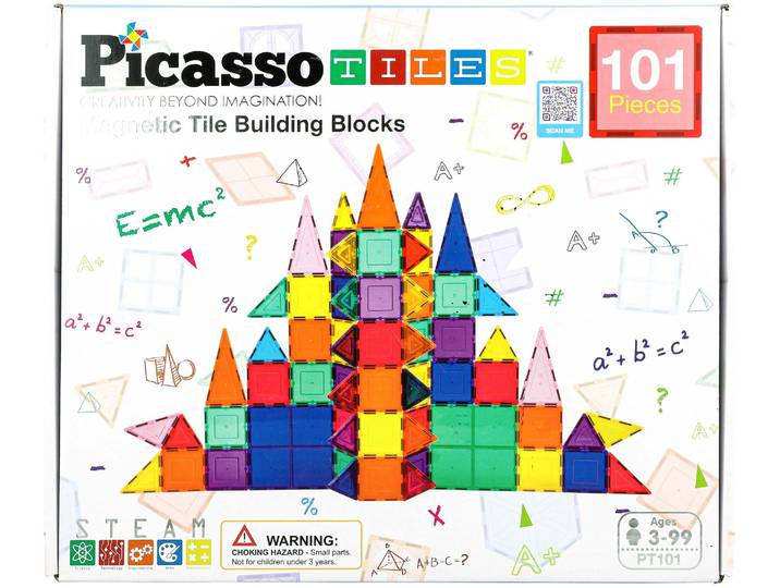 PicassoTiles Picasso Tiles Magnetic Tiles, 101 Teile