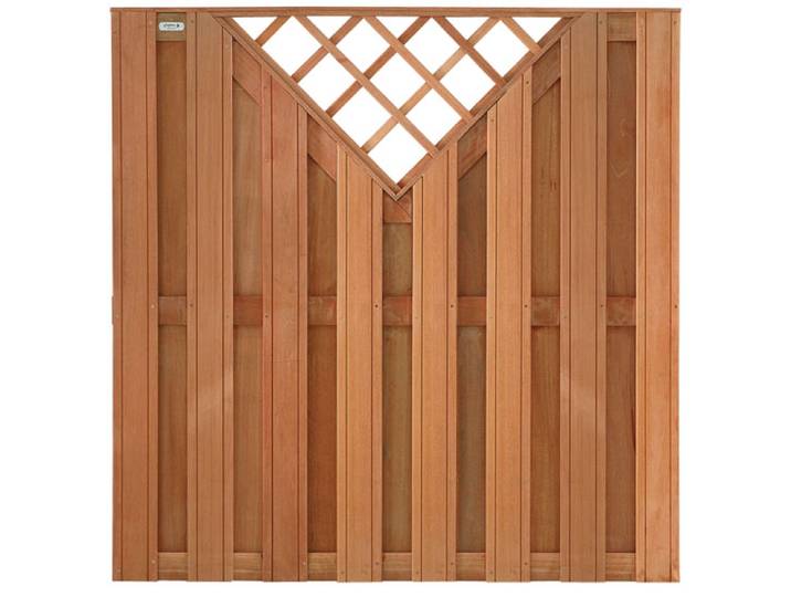 Schutting hardhout V-trellis tuinscherm 180x180cm