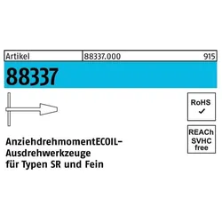 Amecoil, Gewindeschneider + Gewindebohrer, Ausdrehwerkzeug R 88337 NR.1 M 2,5-M 8 Stahl