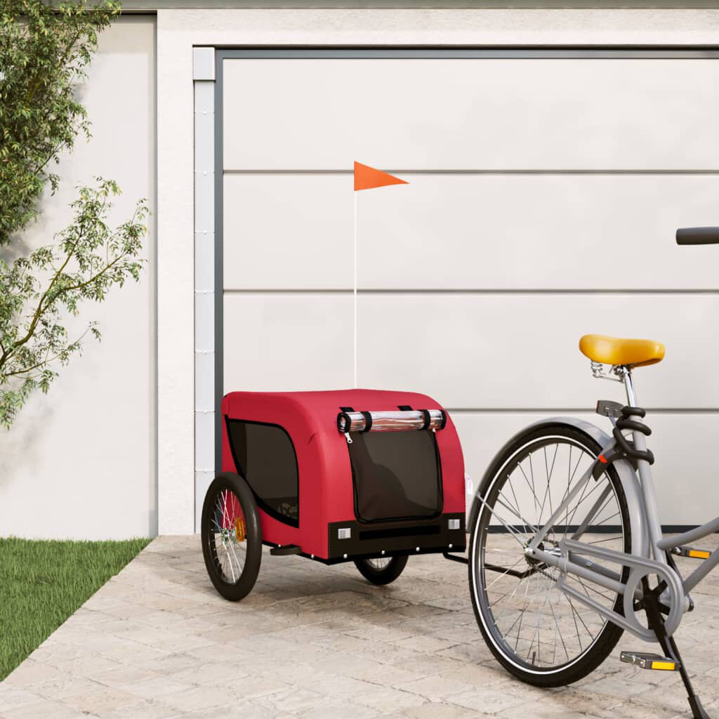 Archie & Oscar Iban Foldable Pet Bike Trailer red 136 x 69 x 73.5 cm