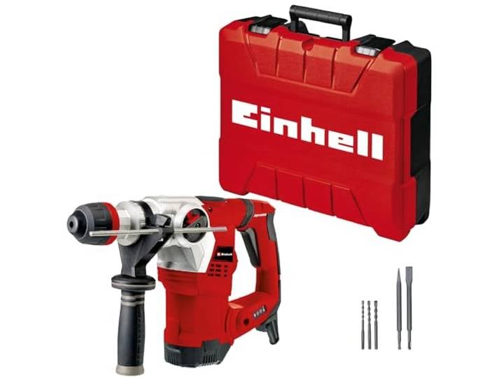 Einhell Marteau Perforateur TE-RH 32 4F Kit (1250 W\, 5J\, SDS-Plus\, avec 3 forets: burins pointus et plat)