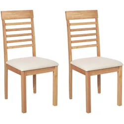ESSZIMMERSTUHL 2er-Set Heller Holzfarbton Ortley