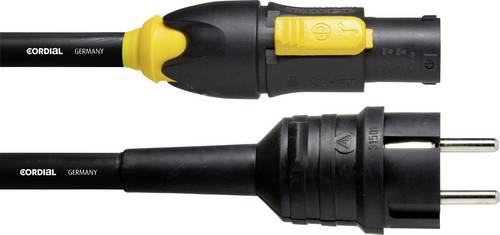 Cordial CFCA 1,5 S-TRUE 1 Strom Anschlusskabel [1x Schutzkontakt-Stecker - 1x PowerCon-Stecker] 1.5m Schwarz