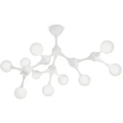 Ideal Lux Deckenleuchte NODINO, 9-flammig, Ø 83cm, inkl. G9 Leuchtmittel, Weiß IDEA-149622