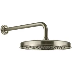 Gessi Venti20 Antikalk-Kopfbrause, D328mm, mit Gelenk und Wandarm 389mm, Wandmontage, 65149149, Farbe: Finox Optik