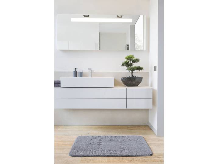 Tapis de bain Feeling 65 x 115cm Noir/Anthracite
