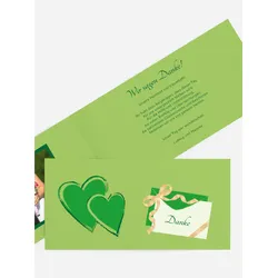Dankeskarten Hochzeit selbst gestalten mit Spruch und Fotos im Onlinedesigner bei Meine-Kartenmanufaktur.de