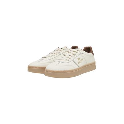Sneaker REPLAY "Replay PLAYME ACTION", Herren, Gr. 43, beige (weiß, tan), Leder, unifarben, Schuhe Sneaker