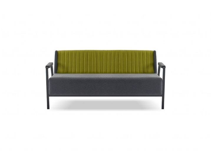 JVmoebel 3-Sitzer Sofa modern olivgrün grau elegant Stoff vielseitig Metall, 1 Teile, Made in Europa