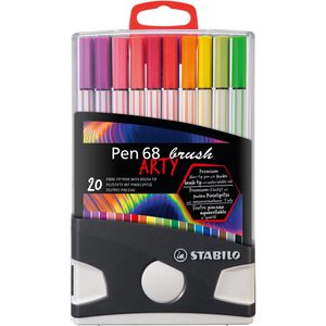 Stabilo Brush-Pen Pen 68 brush ColorParade ARTY, farbig sortiert, Pinselspitze flexibel, 20 Stück