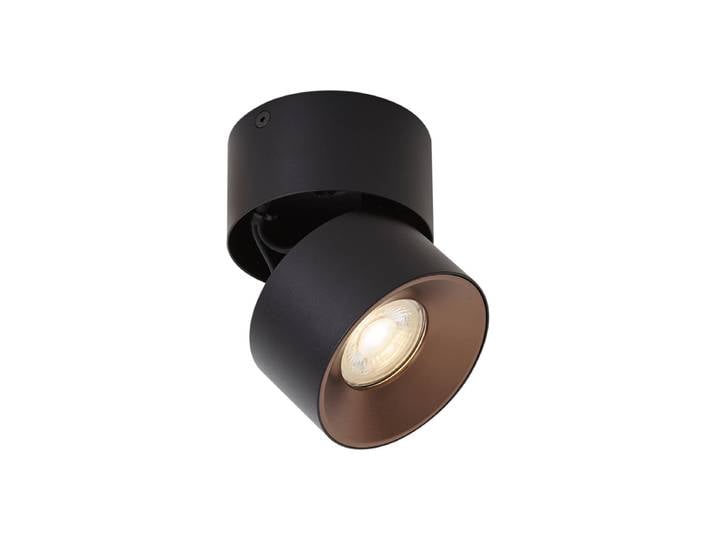 Qazqa Spot En Saillie Moderne Noir Gu10 50mm Orientable - Echo
