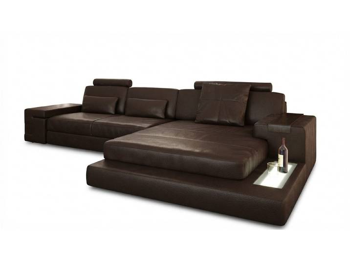 JVmoebel Ecksofa Leder Wohnlandschaft mit USB-Ladefunktion und großzügigen Sitzflächen, Made in Europa