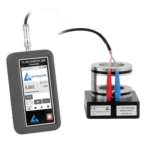 PCE Instruments Fluxmeter LM-FL250-HM2 |Helmholtz-Momentspule HM-2 |D: 49 mm|0...250 mVs |Aufl. 0,001 mVs |Genauigkeit 2%
