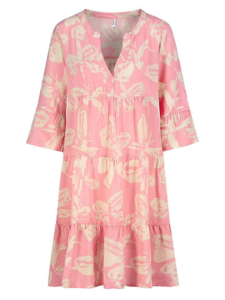 Sublevel Kleid in Rosa/ Creme - S