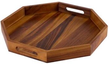 Kalmar Home "Octagon Serving Tray - 13"" - Solid Bottom"